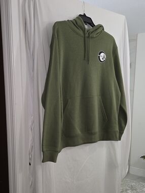 Volcom Olive Green Hoodie with Chest Logo